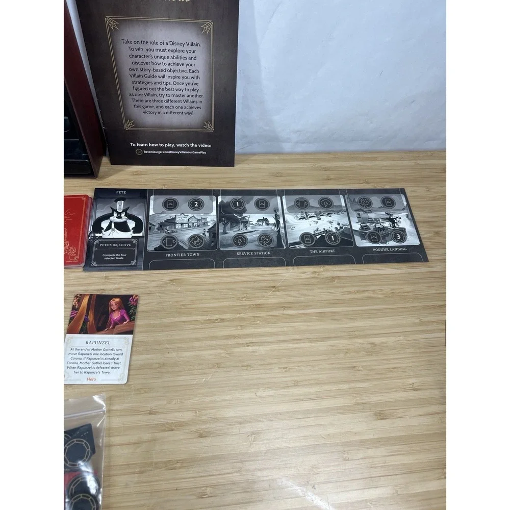 Disney‎ Villainous Replacement Parts Pete Board Cards Tokens Perfectly Wretched